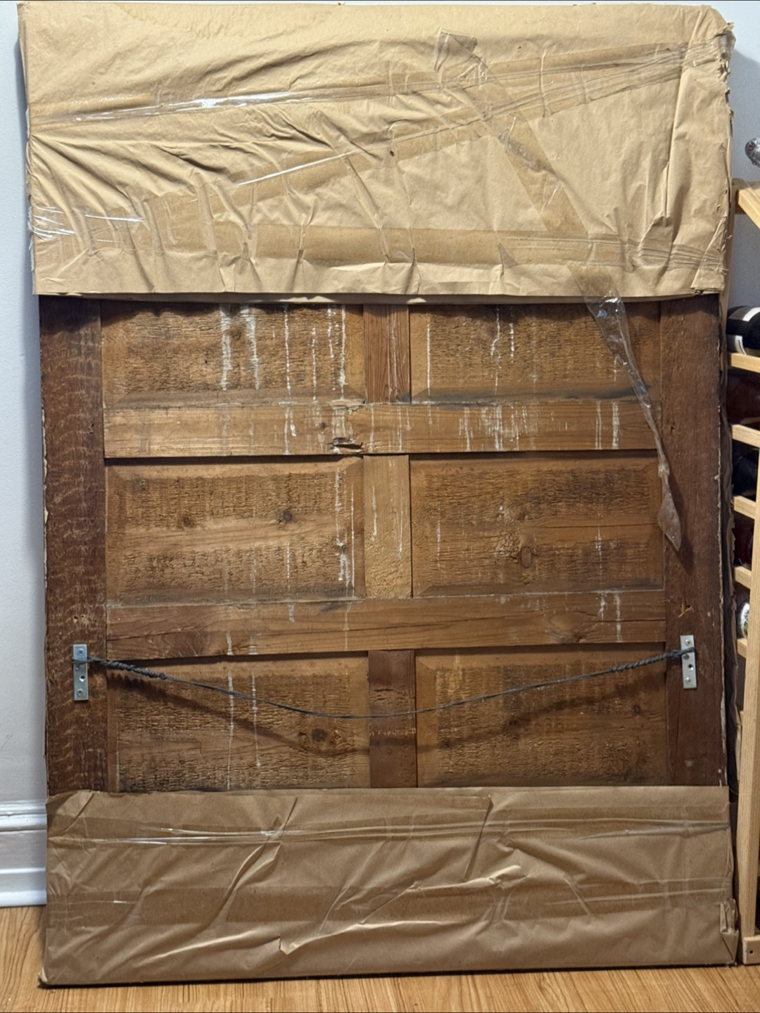 Antique Vintage 1920s–1940s Gold Wood Frame Mirror – 38" x 52" - photo 3