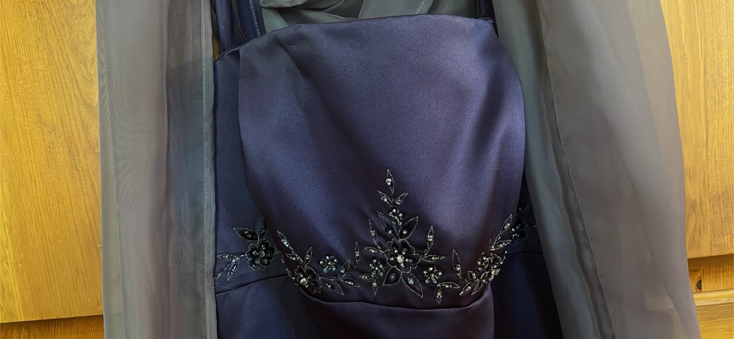 Purple Formal Dress with Shawl - photo 2