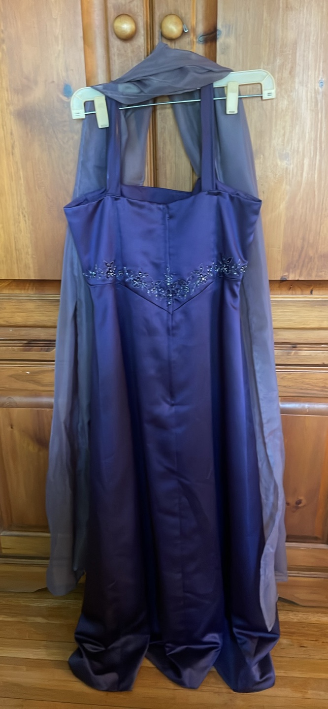 Purple Formal Dress with Shawl - photo 3