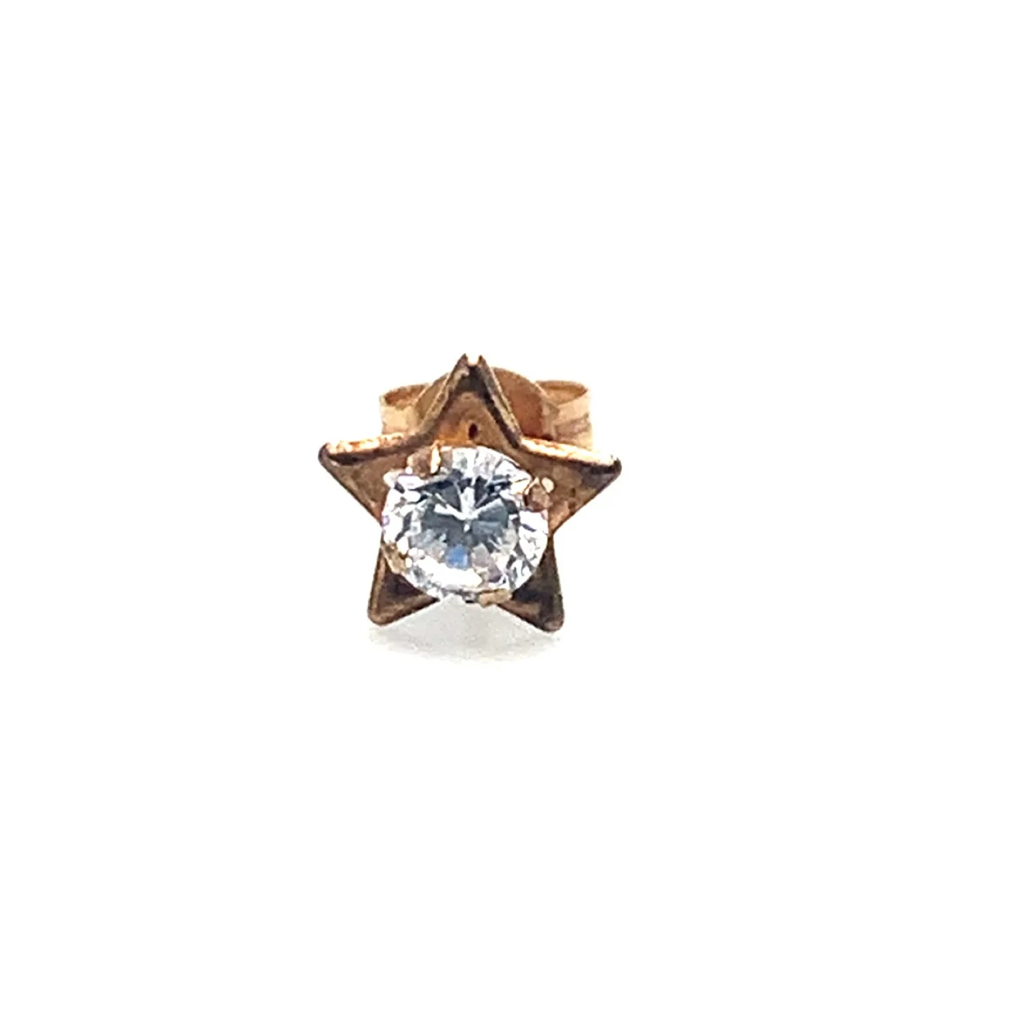 10k yellow Gold Star Stud Earring thumbnail