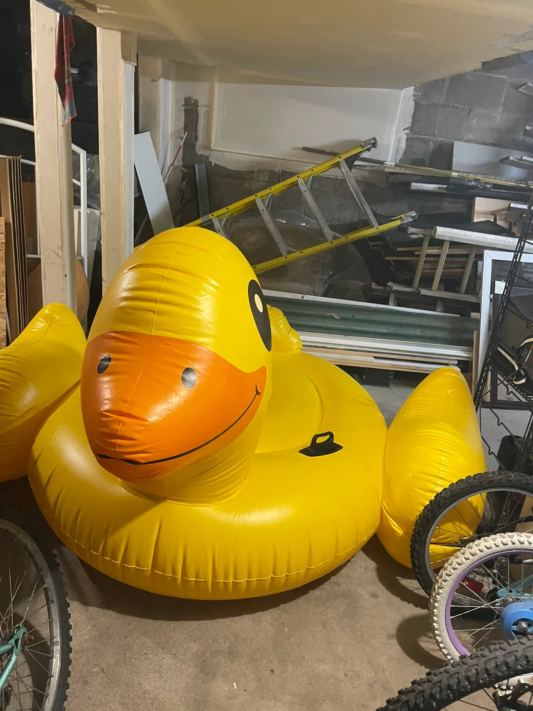 Giant Inflatable Yellow Duck Pool Float thumbnail