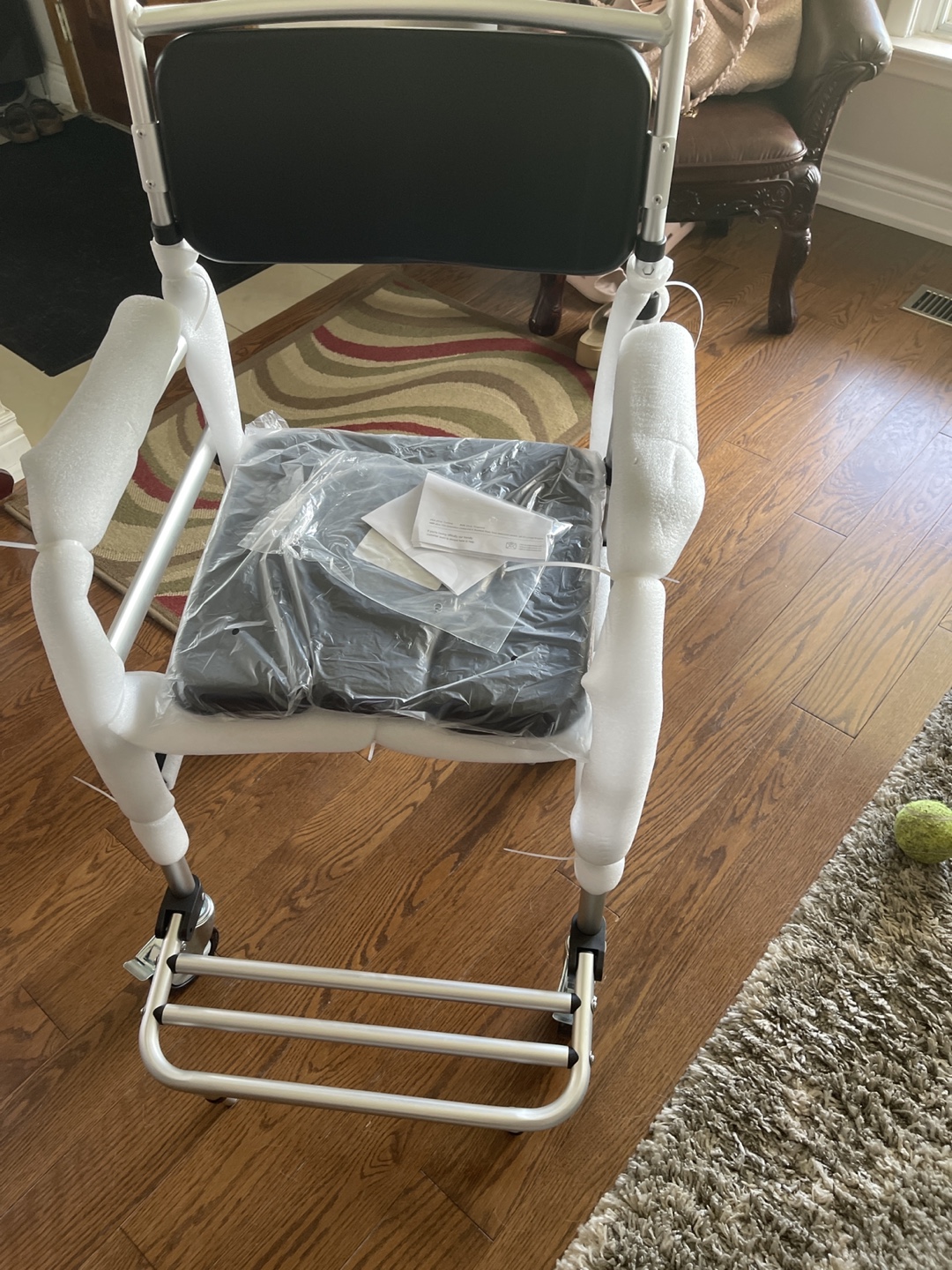 New Shower Chair with Padded Arms
