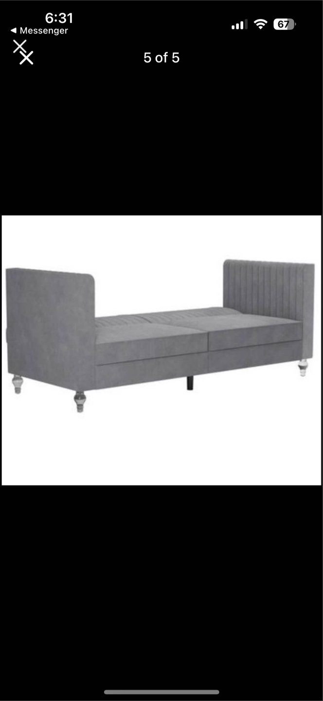 Convertible Sofa Bed - Gray - photo 3