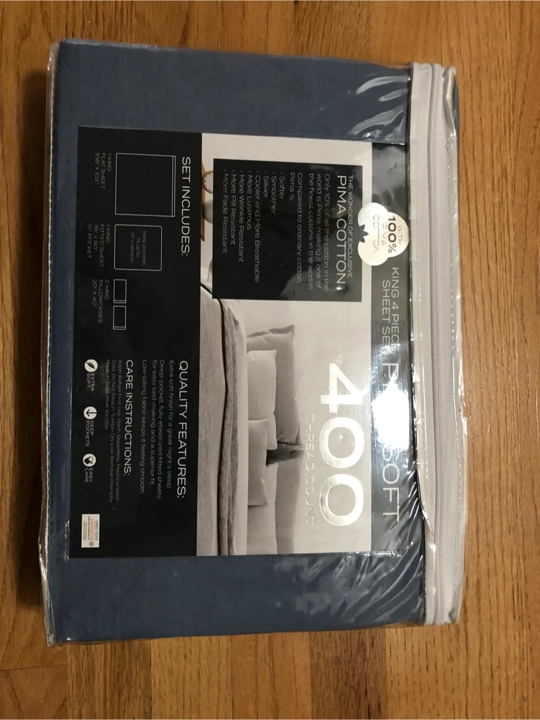 [Moving Sale]  Brand-New King-Size Sheet Set 100% Pima Cotton thumbnail