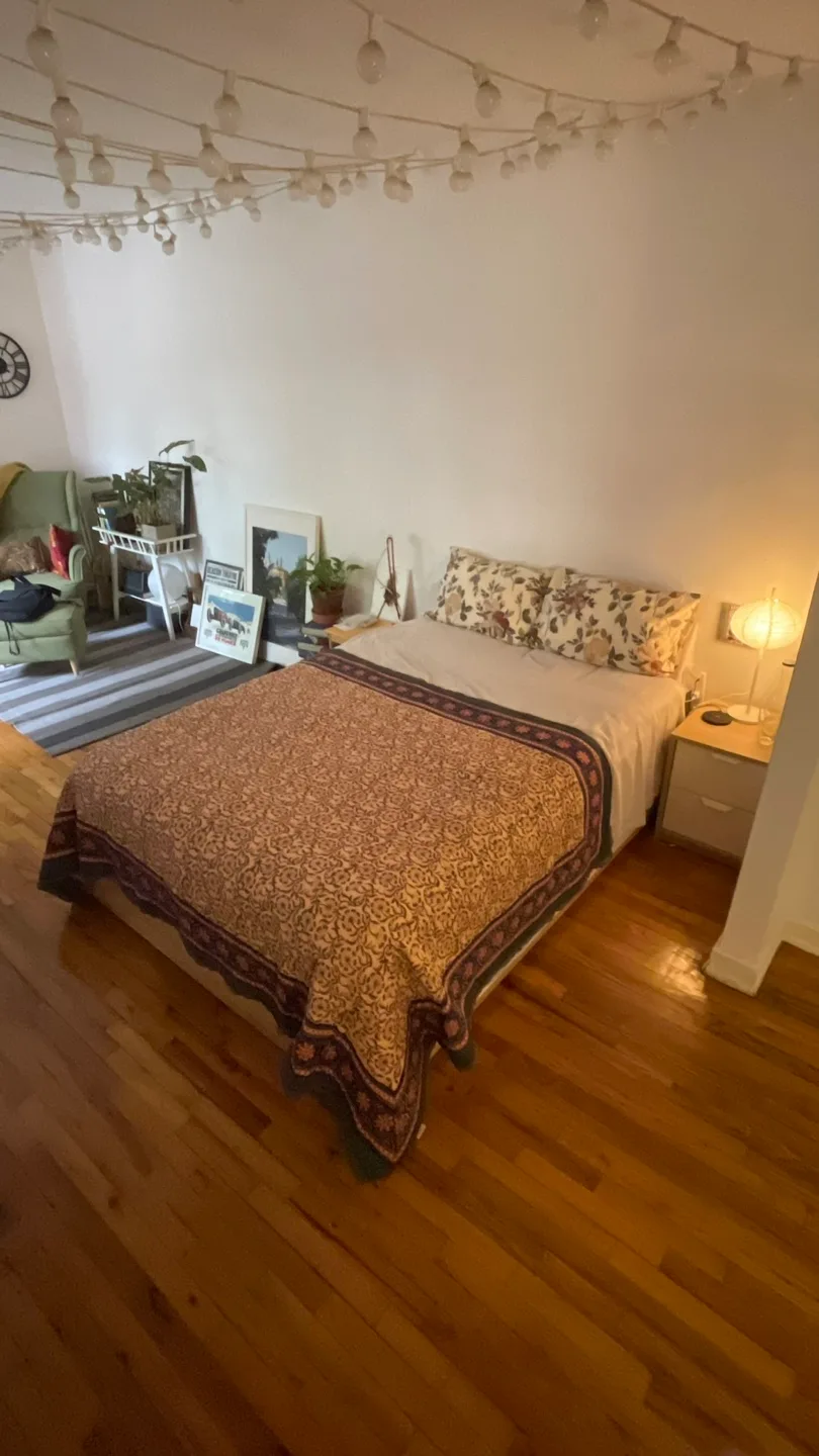 IKEA full size Bed Frame with Storage and night stand thumbnail