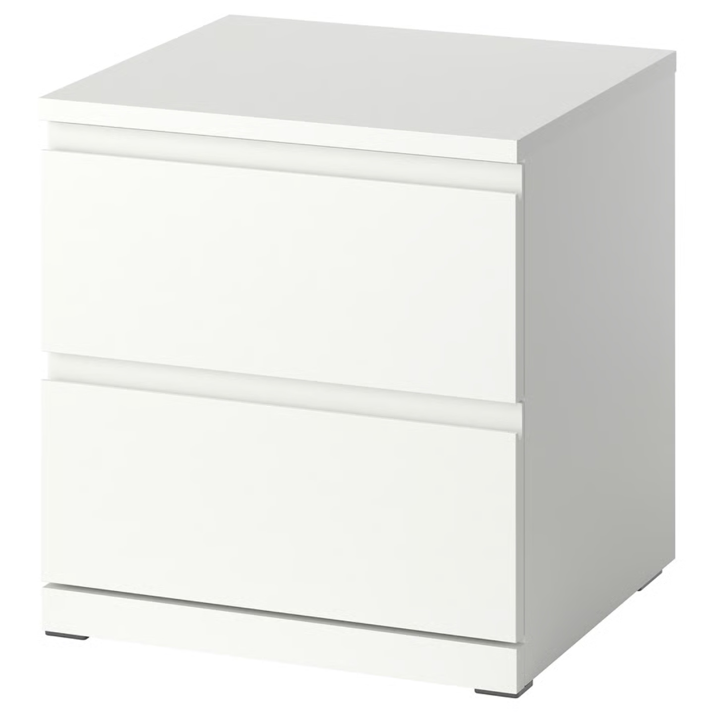 [ Hells Kitchen ] IKEA Malm White Nightstand with 2 Drawers