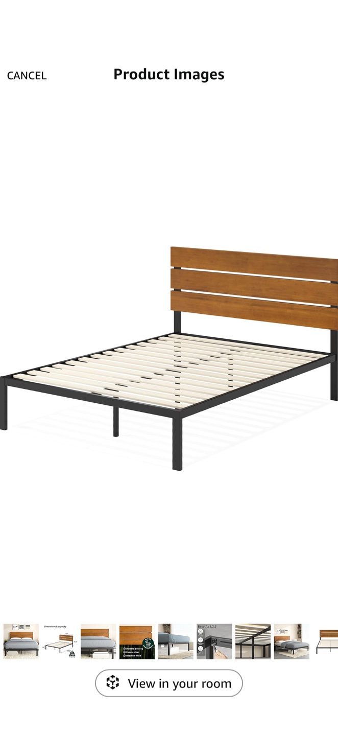 Queen Size Bed Frame with Headboard Zinus Sonoma - photo 5