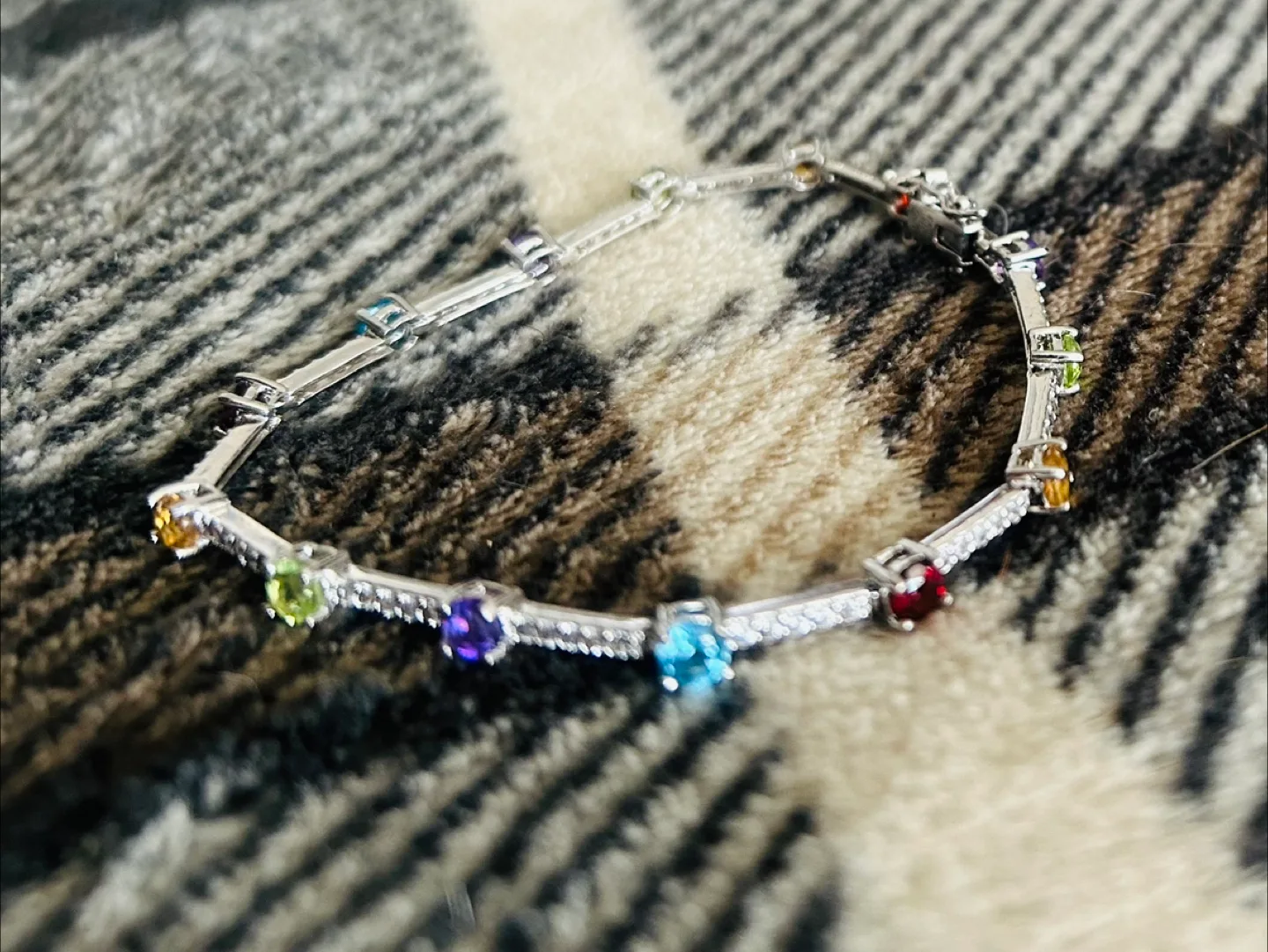 Charm Diamond Multi-Gemstone Bracelet thumbnail