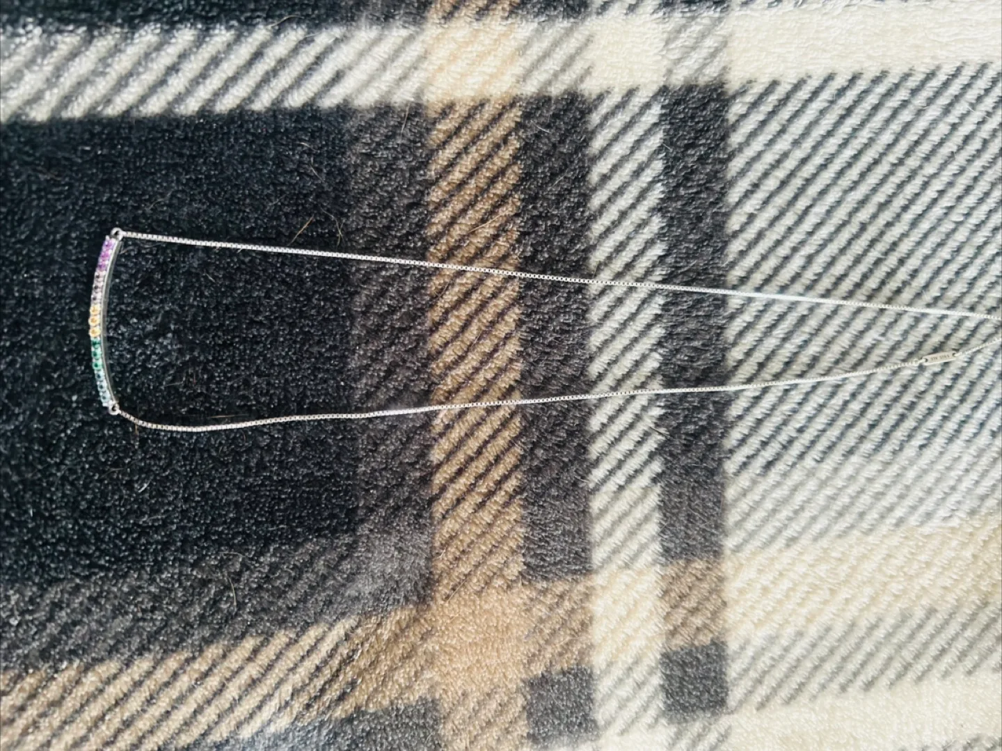 Pandora Rainbow Gemstone Bar Necklace image indicator(2)