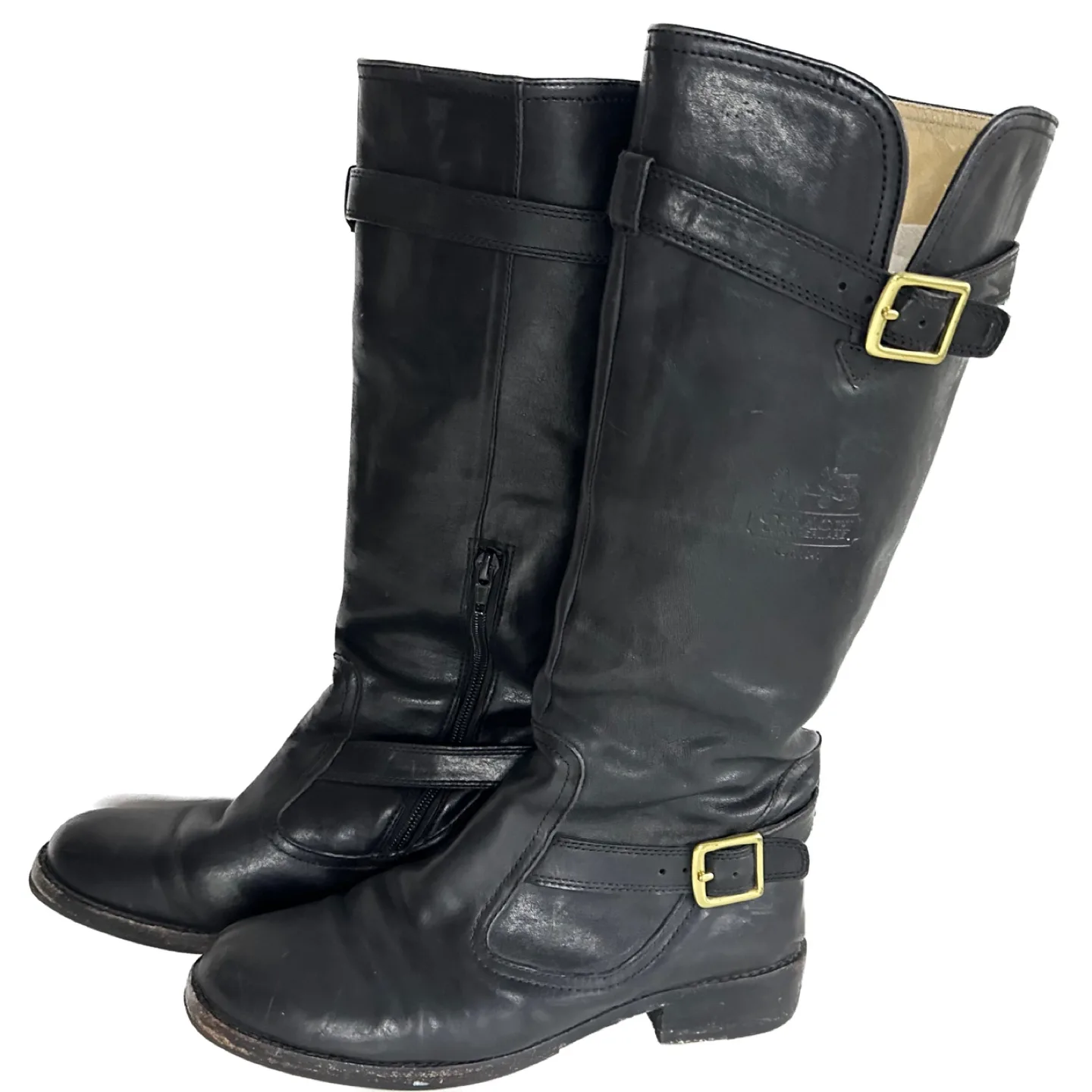 Coach Black Leather Knee High Riding Boots Size 7.5 B image indicator(3)