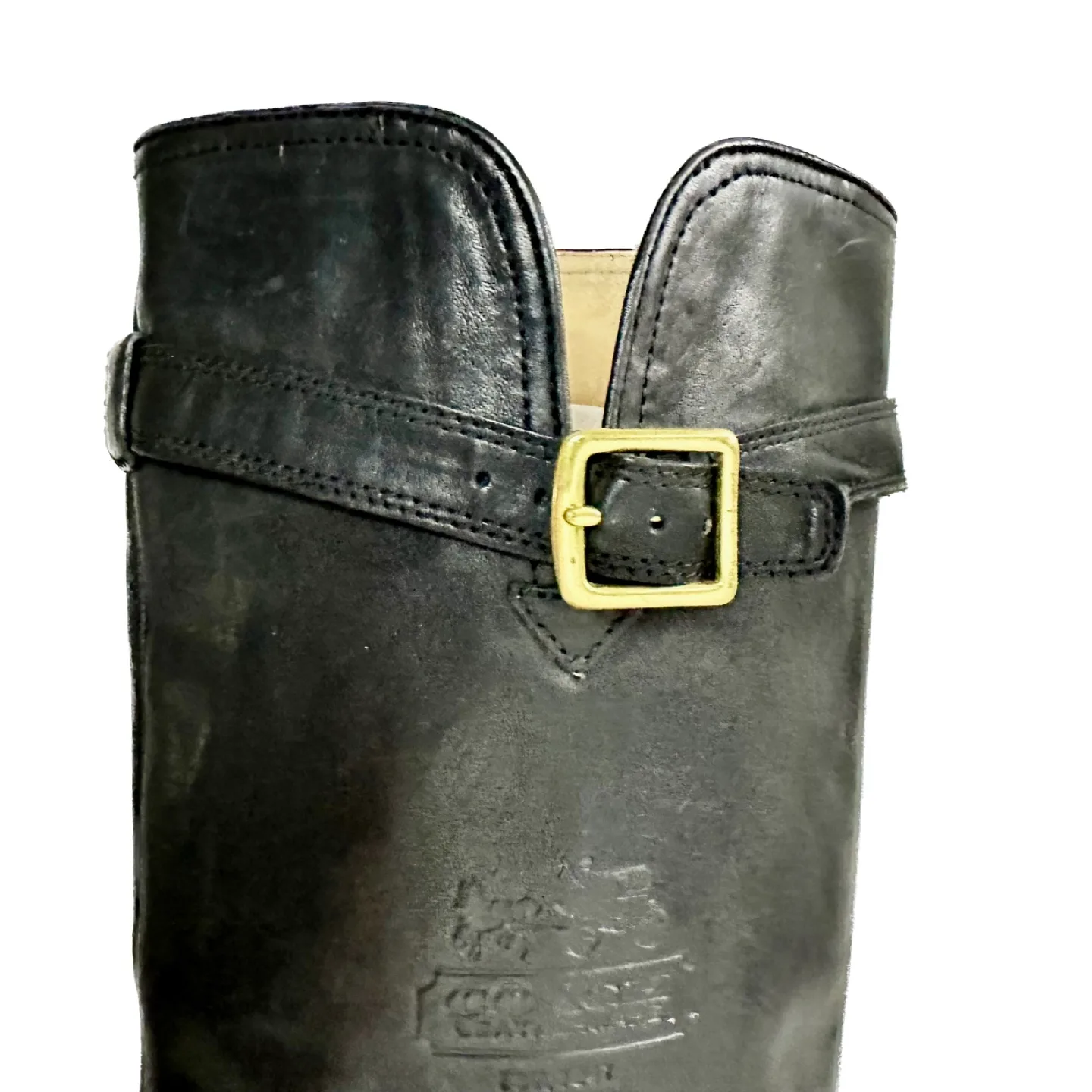 Coach Black Leather Knee High Riding Boots Size 7.5 B image indicator(6)