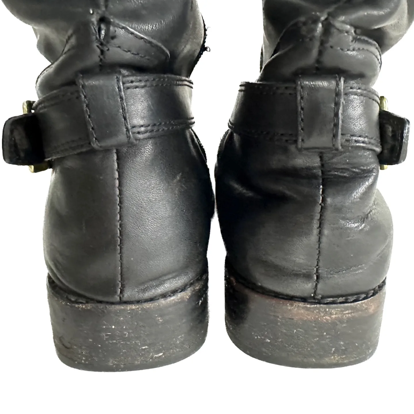 Coach Black Leather Knee High Riding Boots Size 7.5 B image indicator(7)