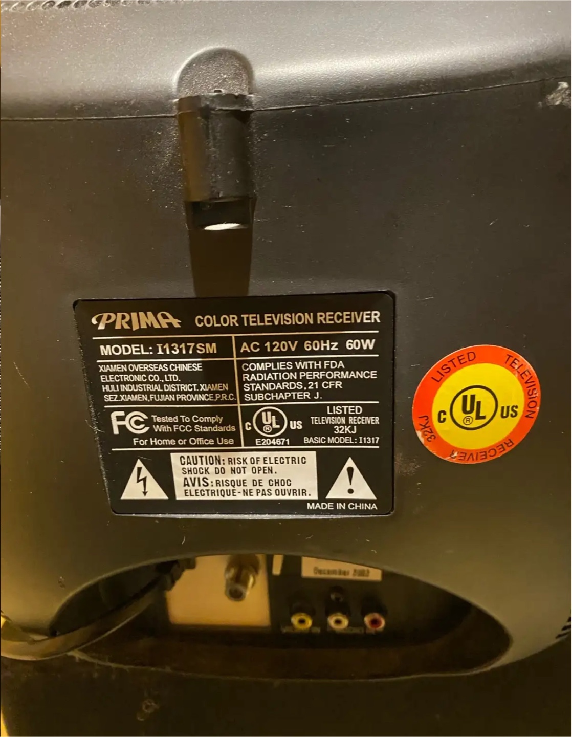 Prima I1317SM Color Television Receiver Retro Gaming - photo 4
