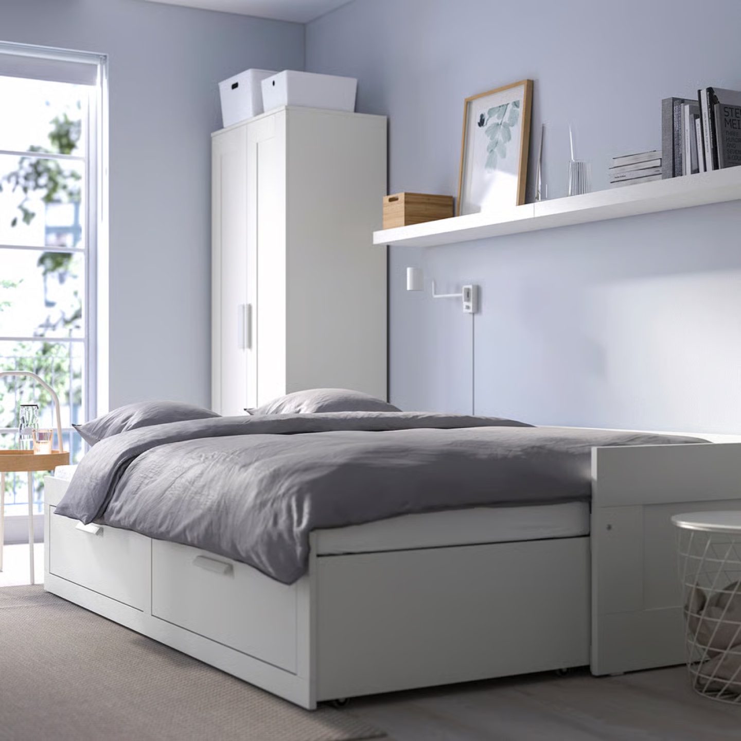 [ Hells Kitchen] Ikea Hemnes Frame w/ 2 Drawers - White - photo 2