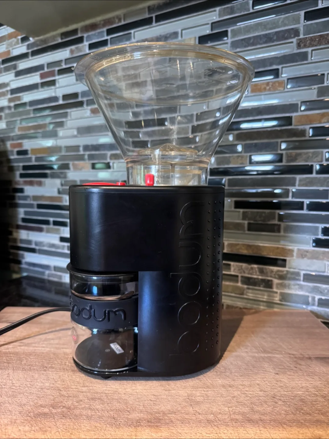 Bodum Bistro Electric Coffee Grinder with glass catcher thumbnail