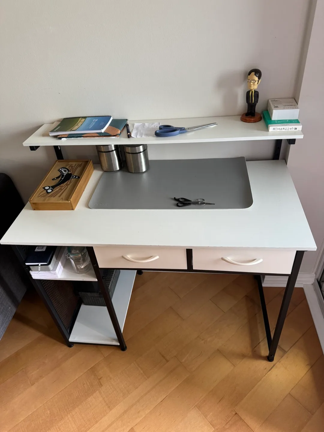 White Desk with Shelves and Drawers thumbnail