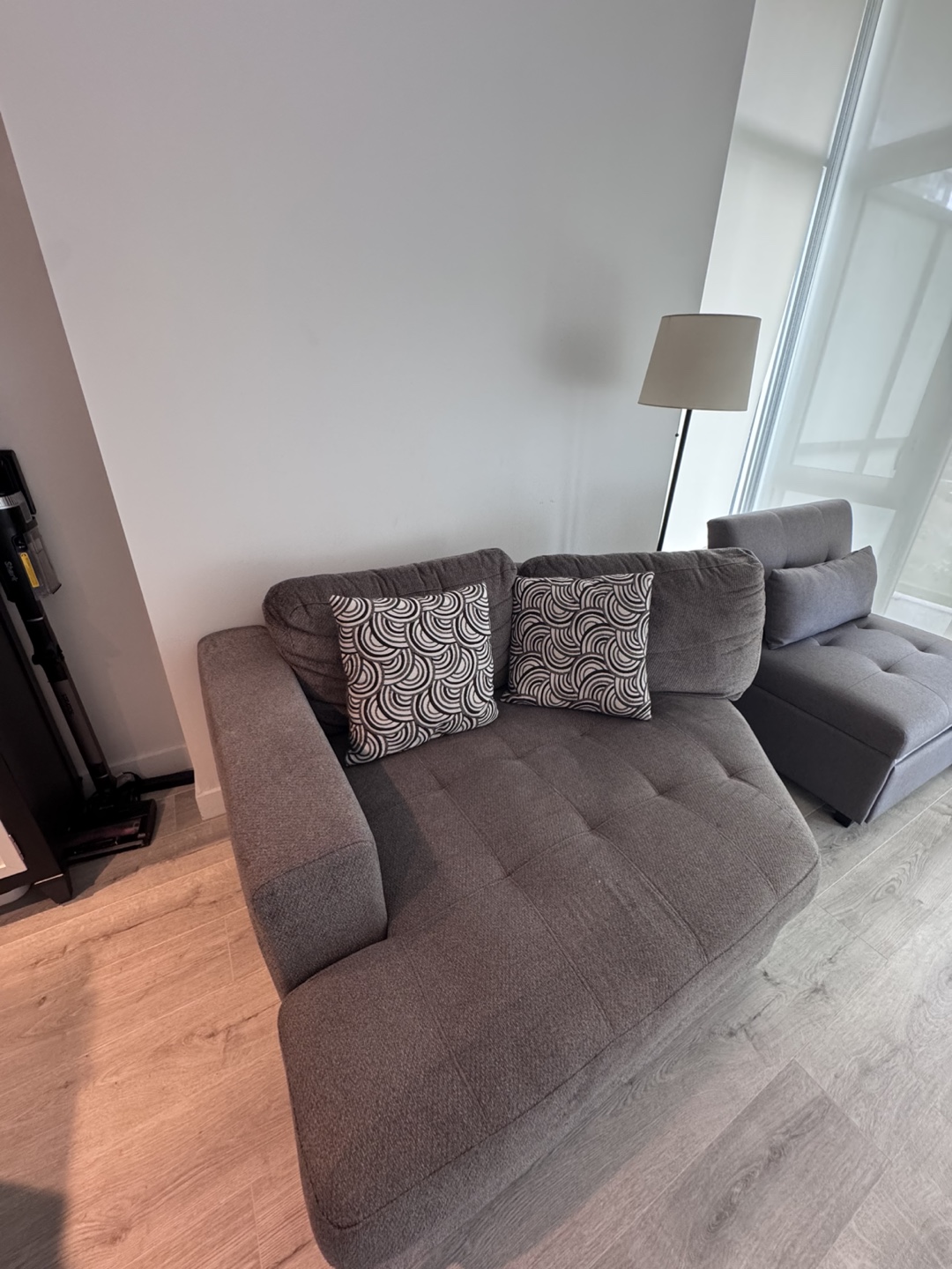 Grey Convertible Sleeper Chair Bed - photo 4
