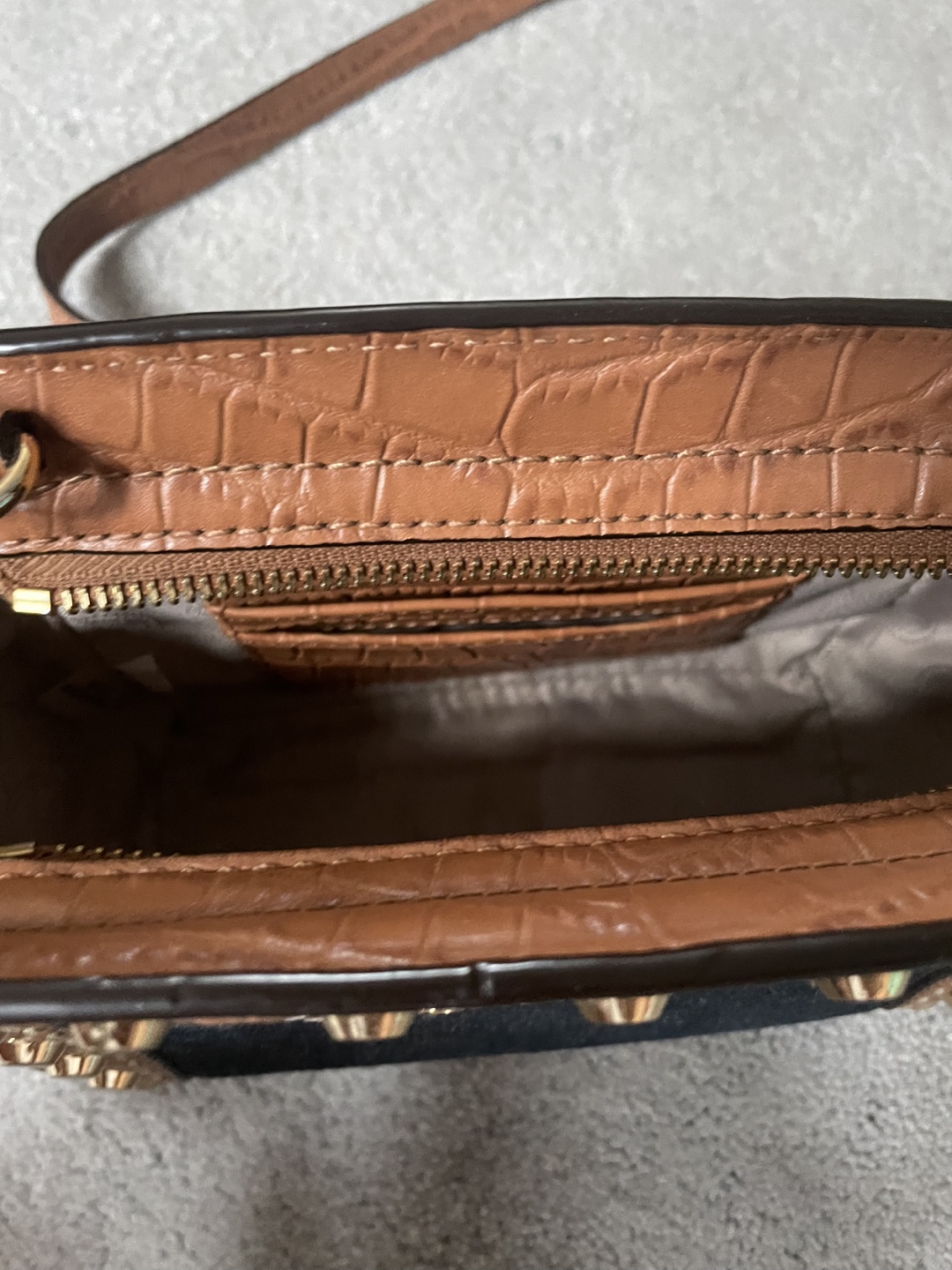 Michael Kors Croc and Denim Crossbody Bag - photo 3