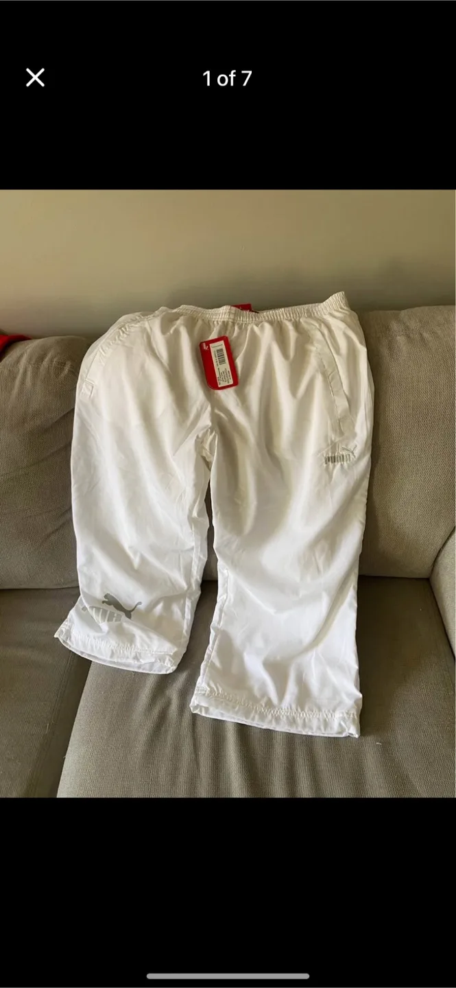 Puma Foundation 3/4 Pants - White, Size L thumbnail