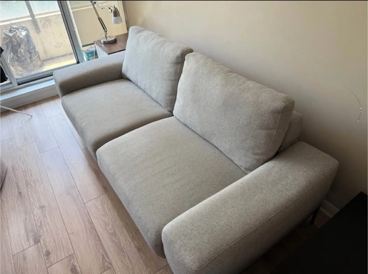 Structube grey 3 seater preston sofa couch (delivery available) image indicator(4)