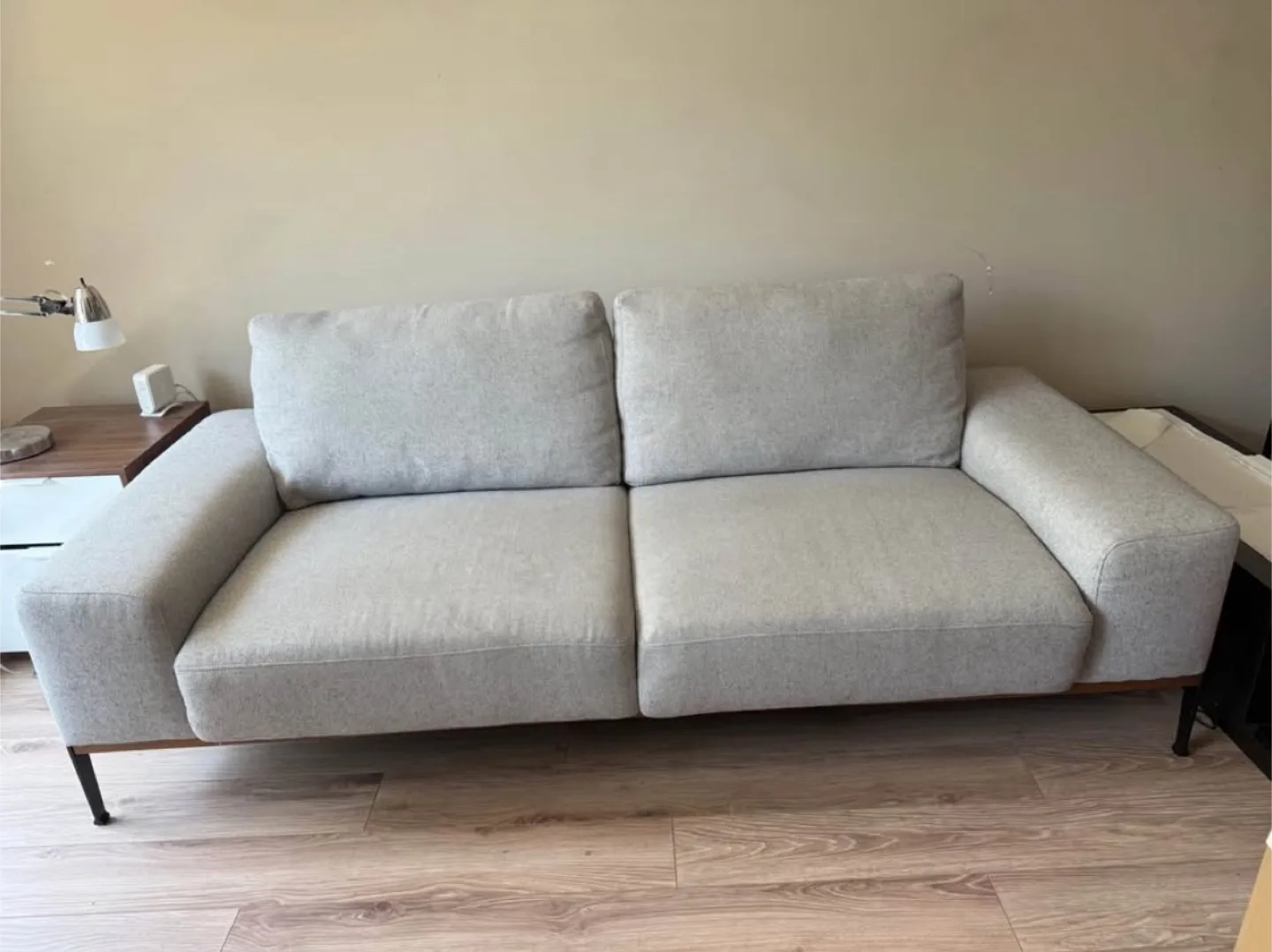 Structube grey 3 seater preston sofa couch (delivery available) image indicator(2)