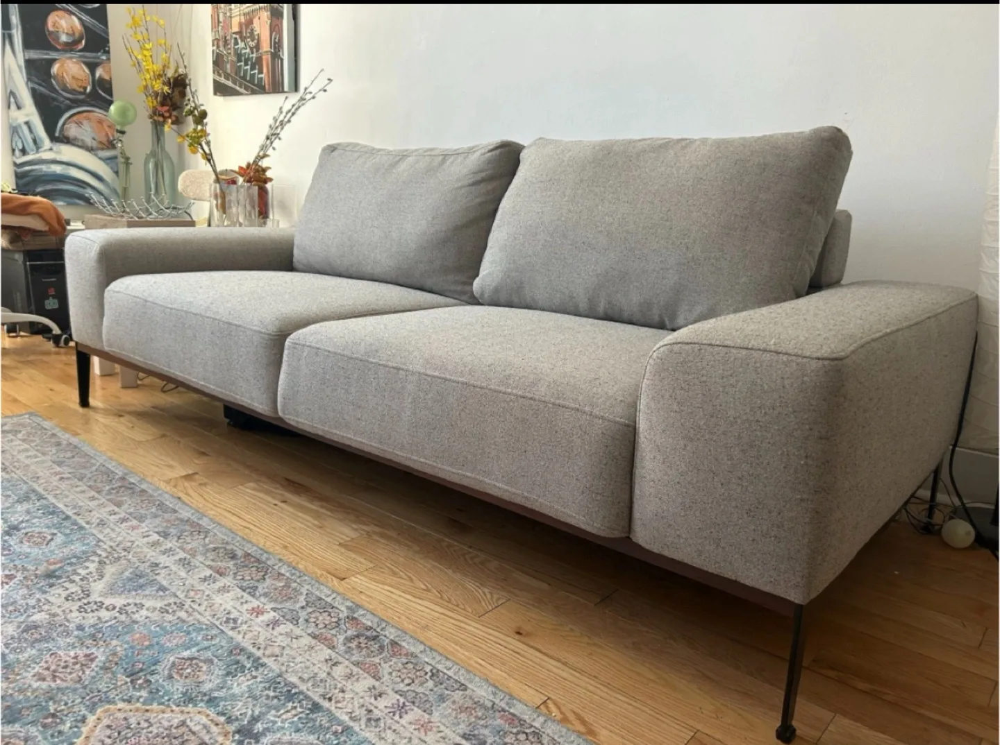 Structube grey 3 seater preston sofa couch (delivery available) image indicator(6)