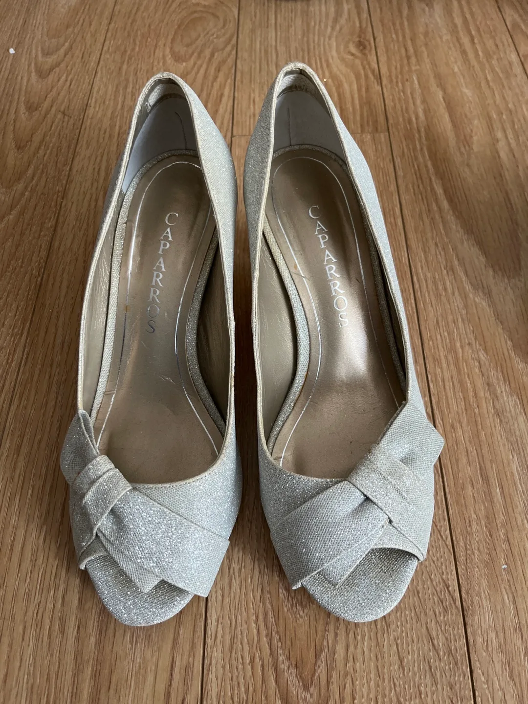 Caparros Silver Heels, Size 7 thumbnail