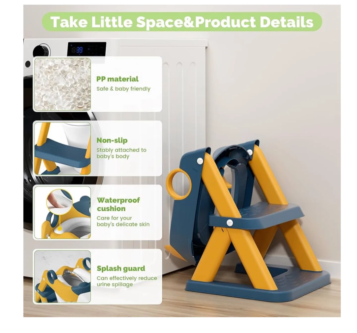 Potty Training Toilet Seat with Step Stool Ladder image indicator(2)