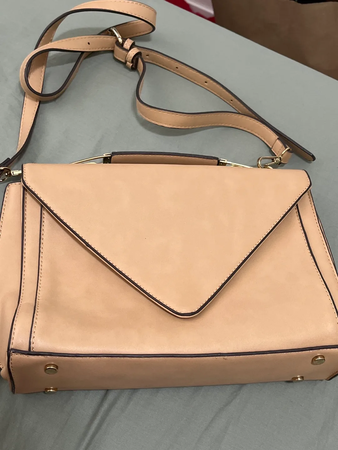 Envelope Style Handbag - Nude Colour thumbnail