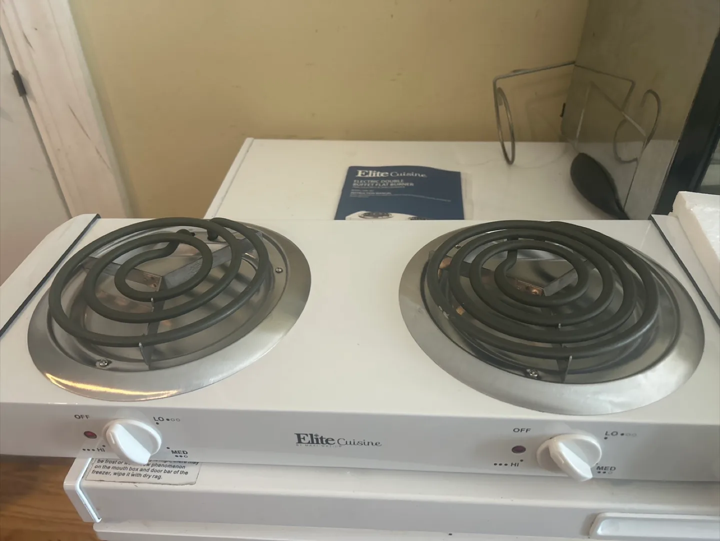 Elite Cuisine Electric Double Buffet Burner - NEW image indicator(2)