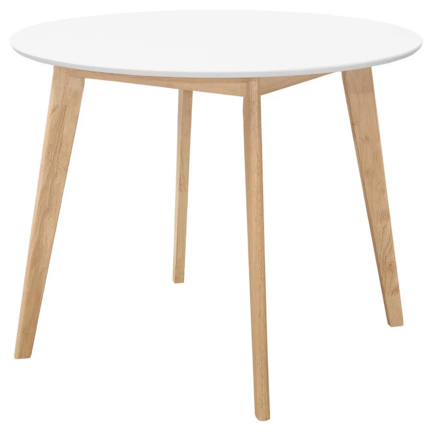 [ Hells Kitchen ] Round White Dining Table & Yellow Chairs - photo 2