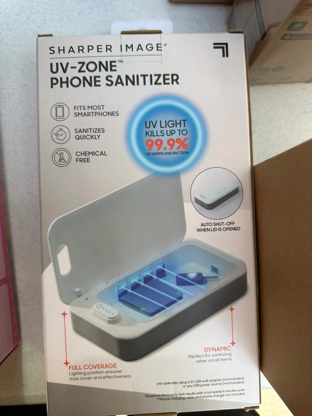 Sharper Image UV-Zone Phone Sanitizer - Like New! thumbnail