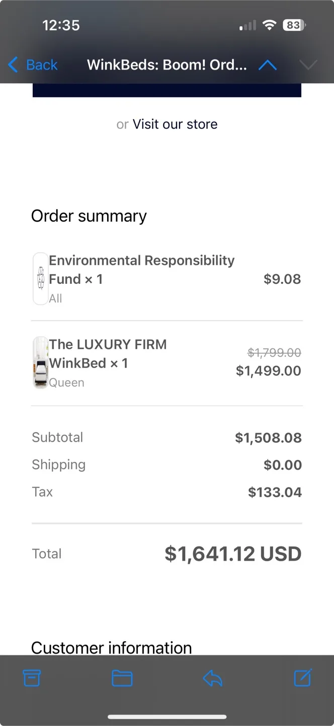 Luxury Firm WinkBed (Queen size) thumbnail
