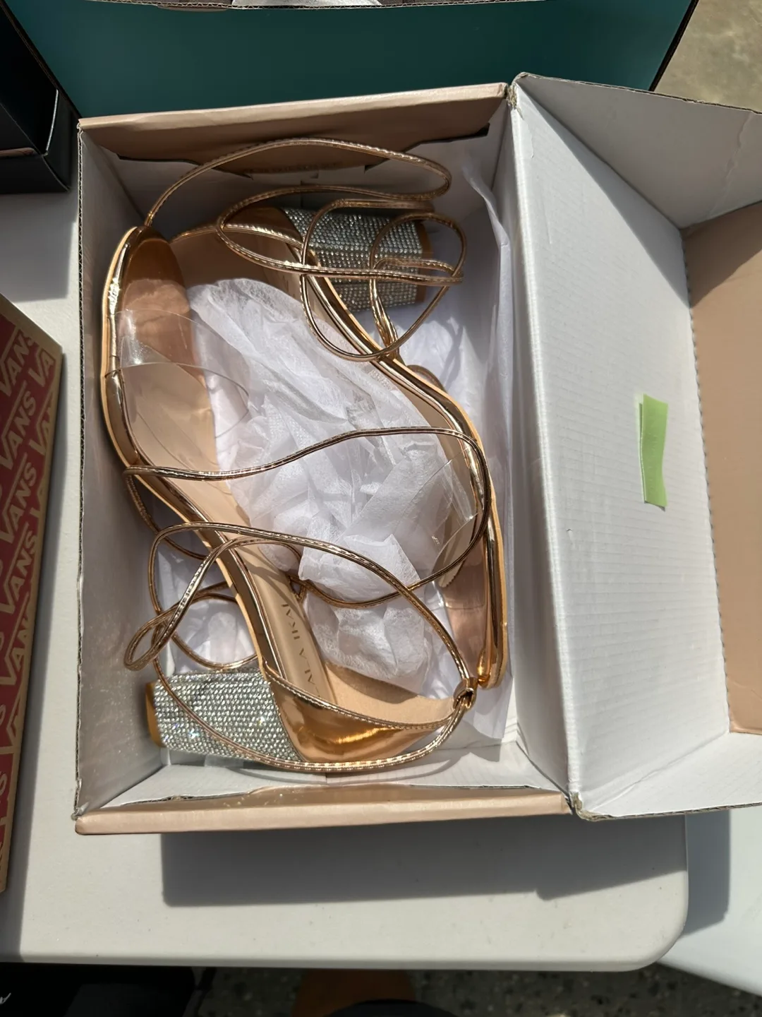 LAA.KAI Heels, Gold, Size 39 thumbnail