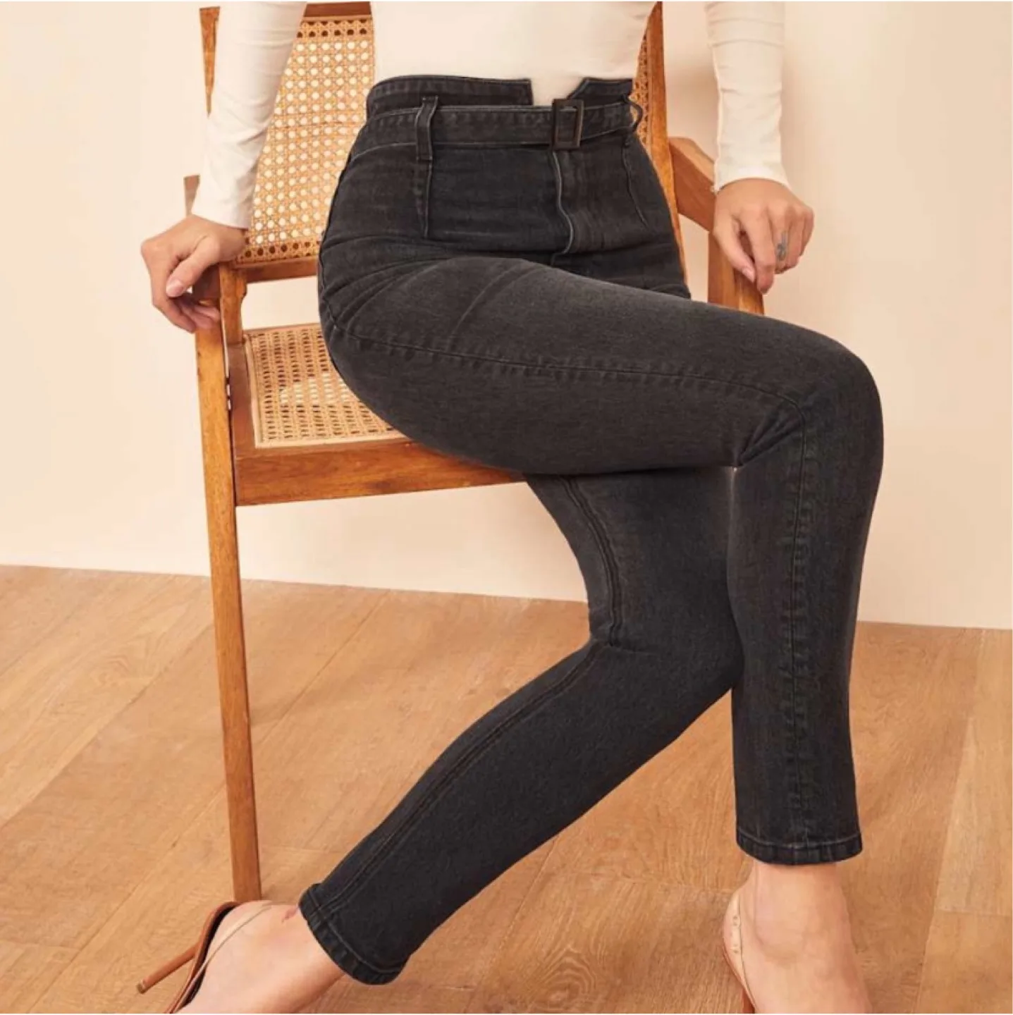 Reformation Kayo High and Skinny Black Jeans Size 27 thumbnail