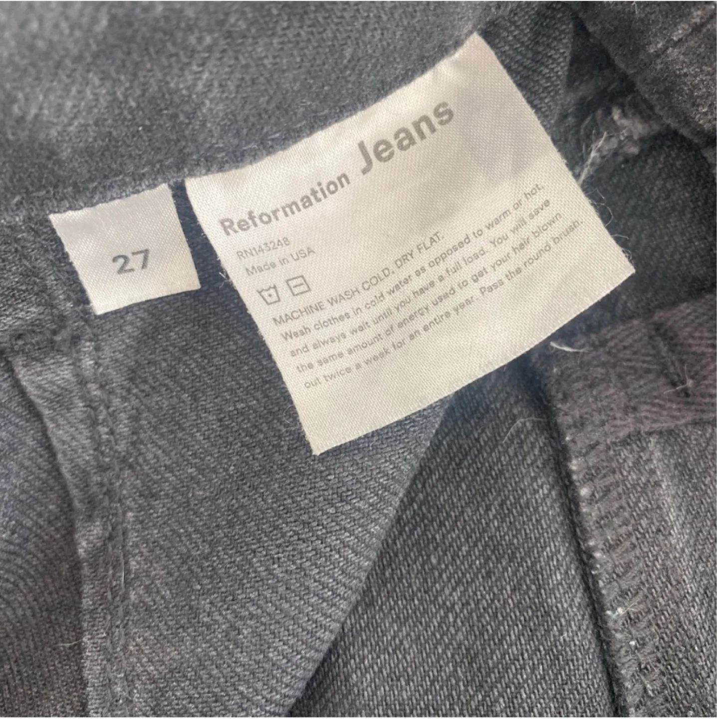 Reformation Kayo High and Skinny Black Jeans Size 27 image indicator(10)