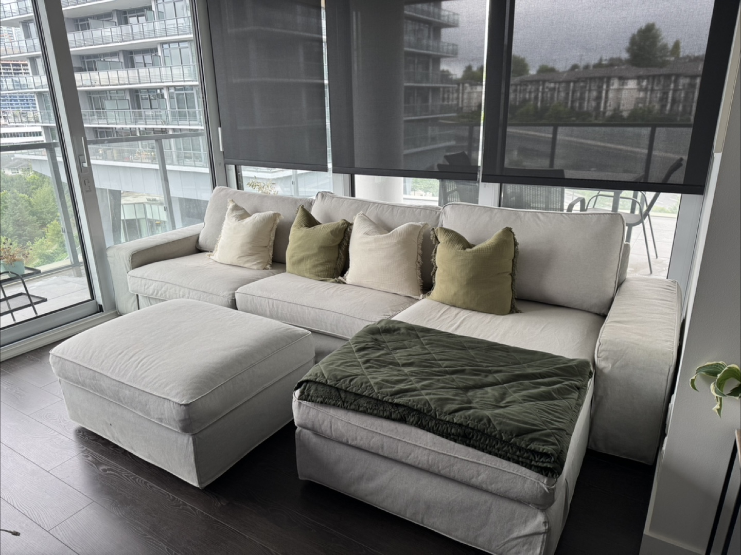 IKEA Kivik Sectional Sofa - Light Grey