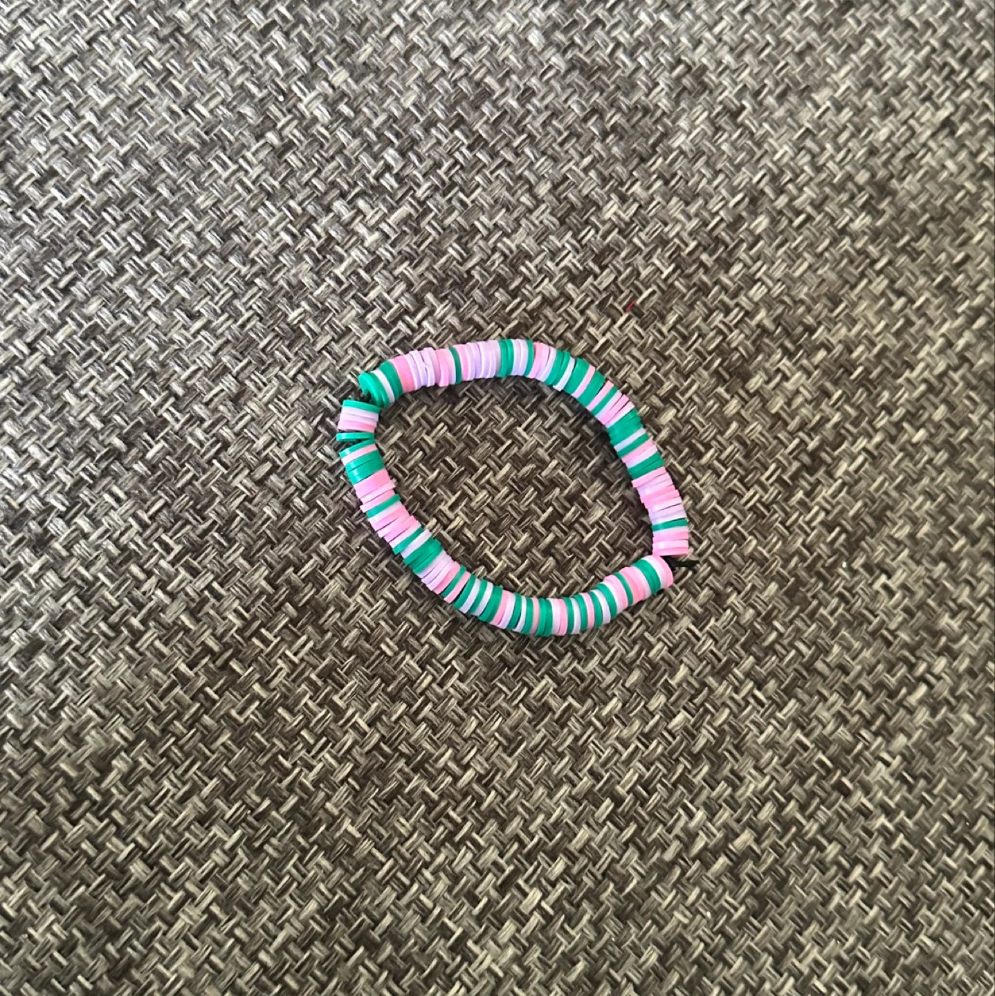 Handmade Pink and Green Bracelet thumbnail