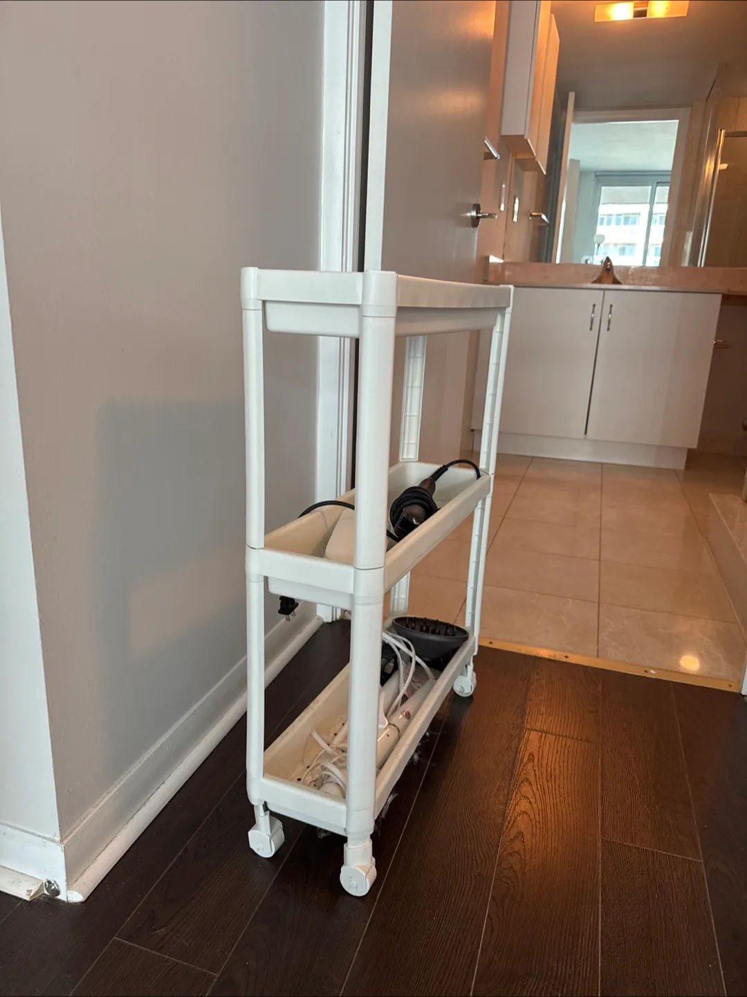 Rolling Storage Cart - White thumbnail