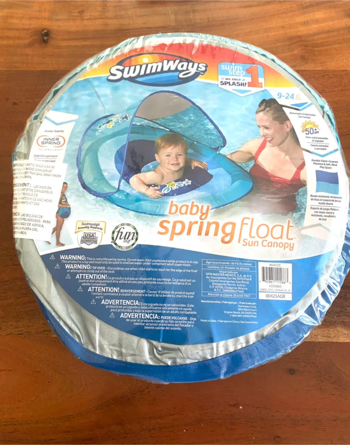 SwimWays Baby Spring Float Sun Canopy - Blue Lobster thumbnail