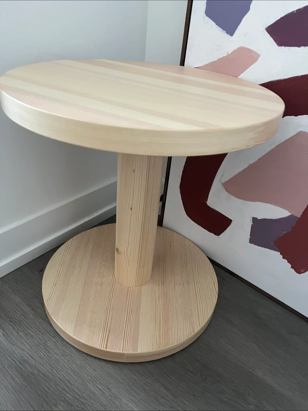 Wooden Side Table - Round Accent Table image indicator(2)