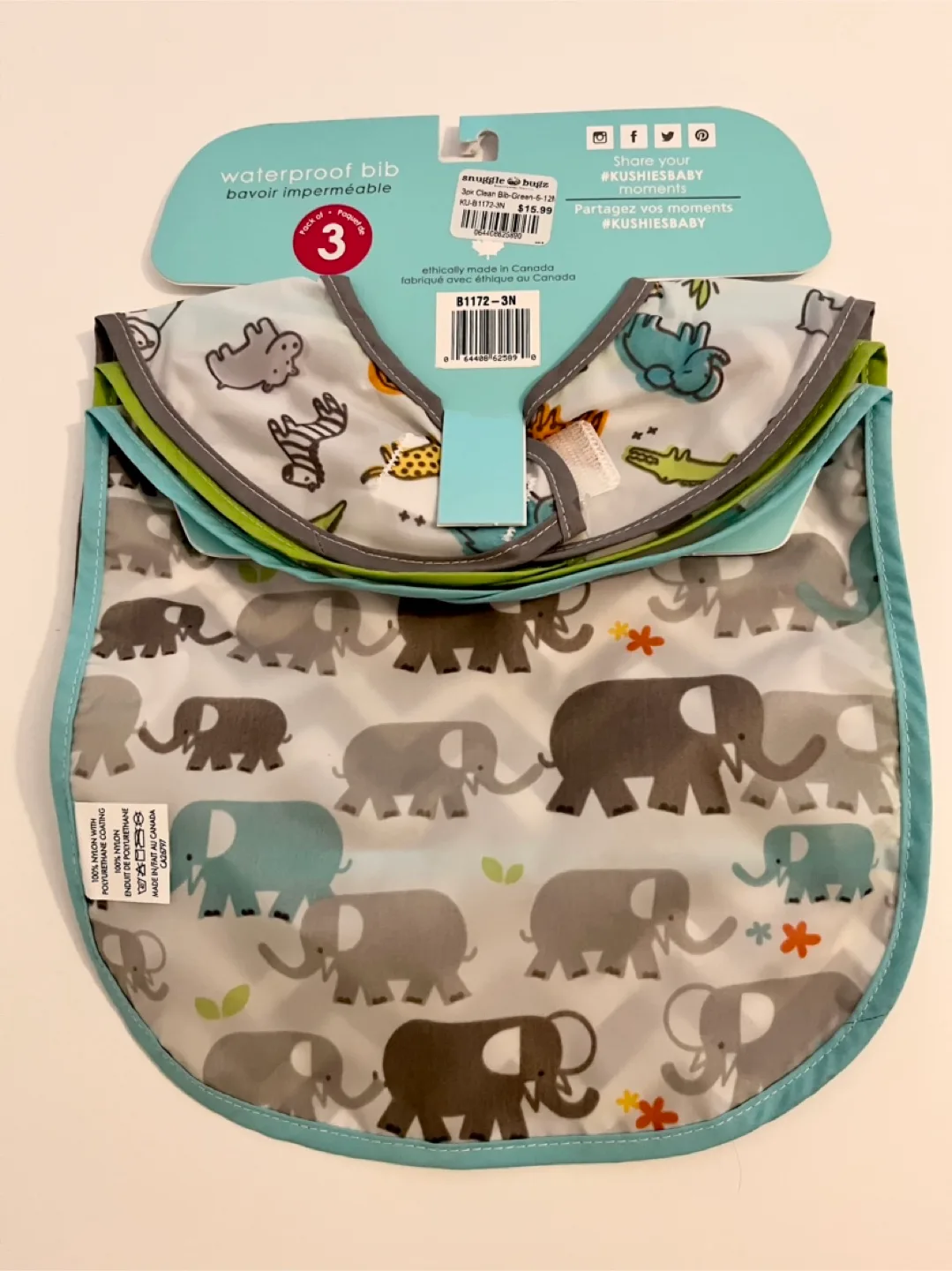 Kushies Cleanbib Waterproof Bibs (6-12m) thumbnail