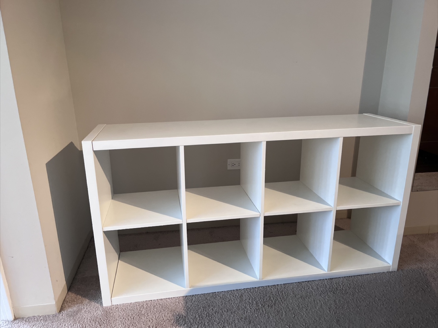 White 8-Cube Storage Shelf - photo 2