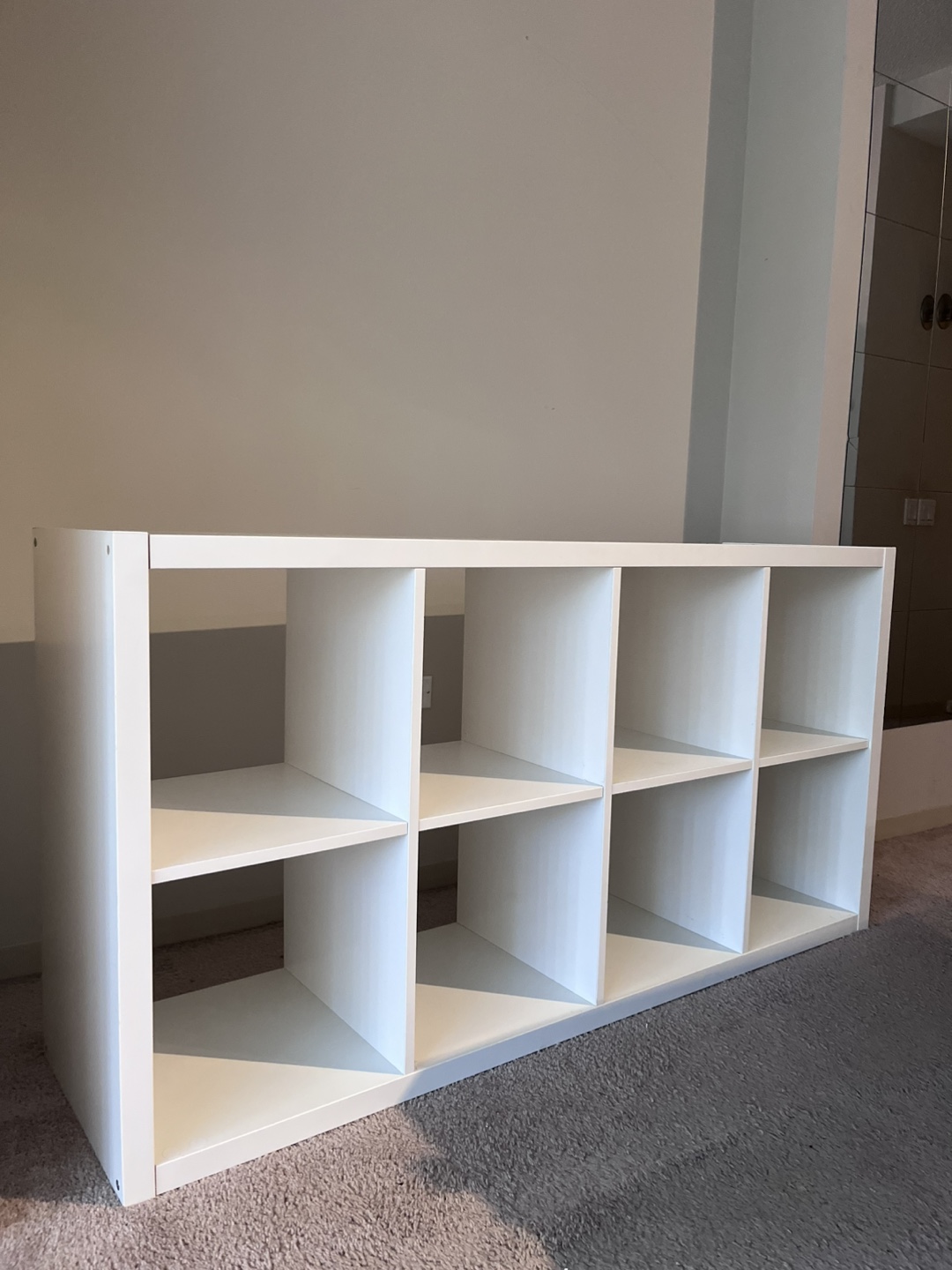 White 8-Cube Storage Shelf