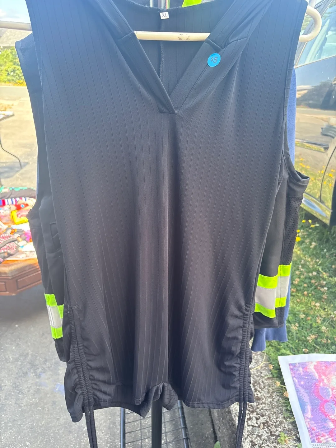 Black Sleeveless romper Size XL thumbnail