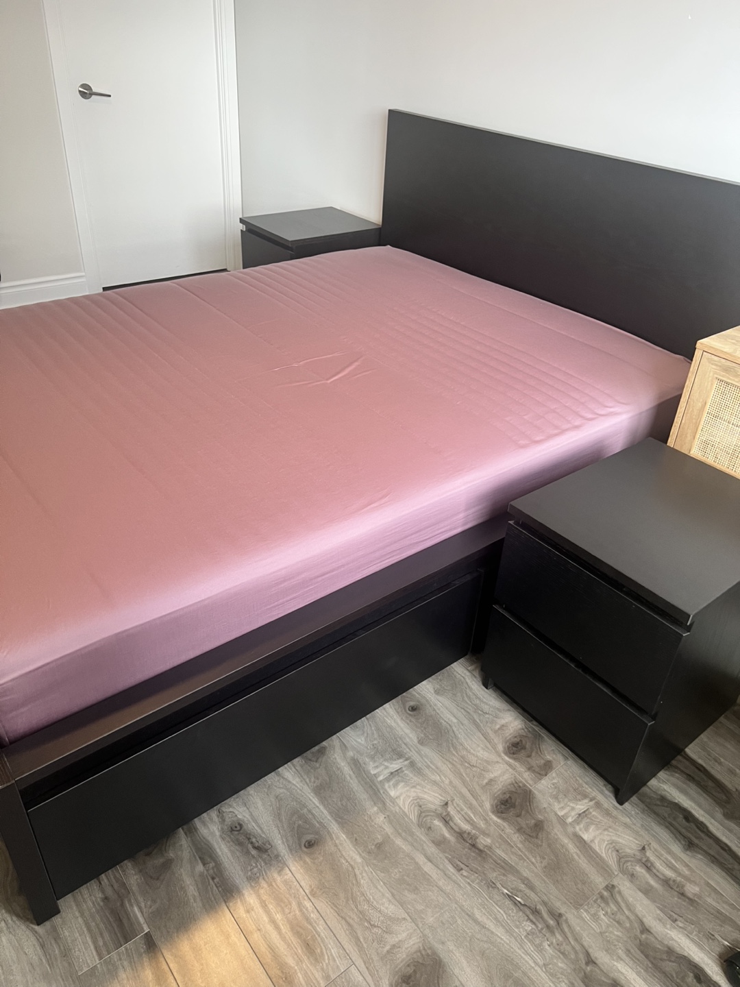 IKEA Bed Set (Queen Bed + Storage + Nightstands) + IKEA Mattress - photo 2