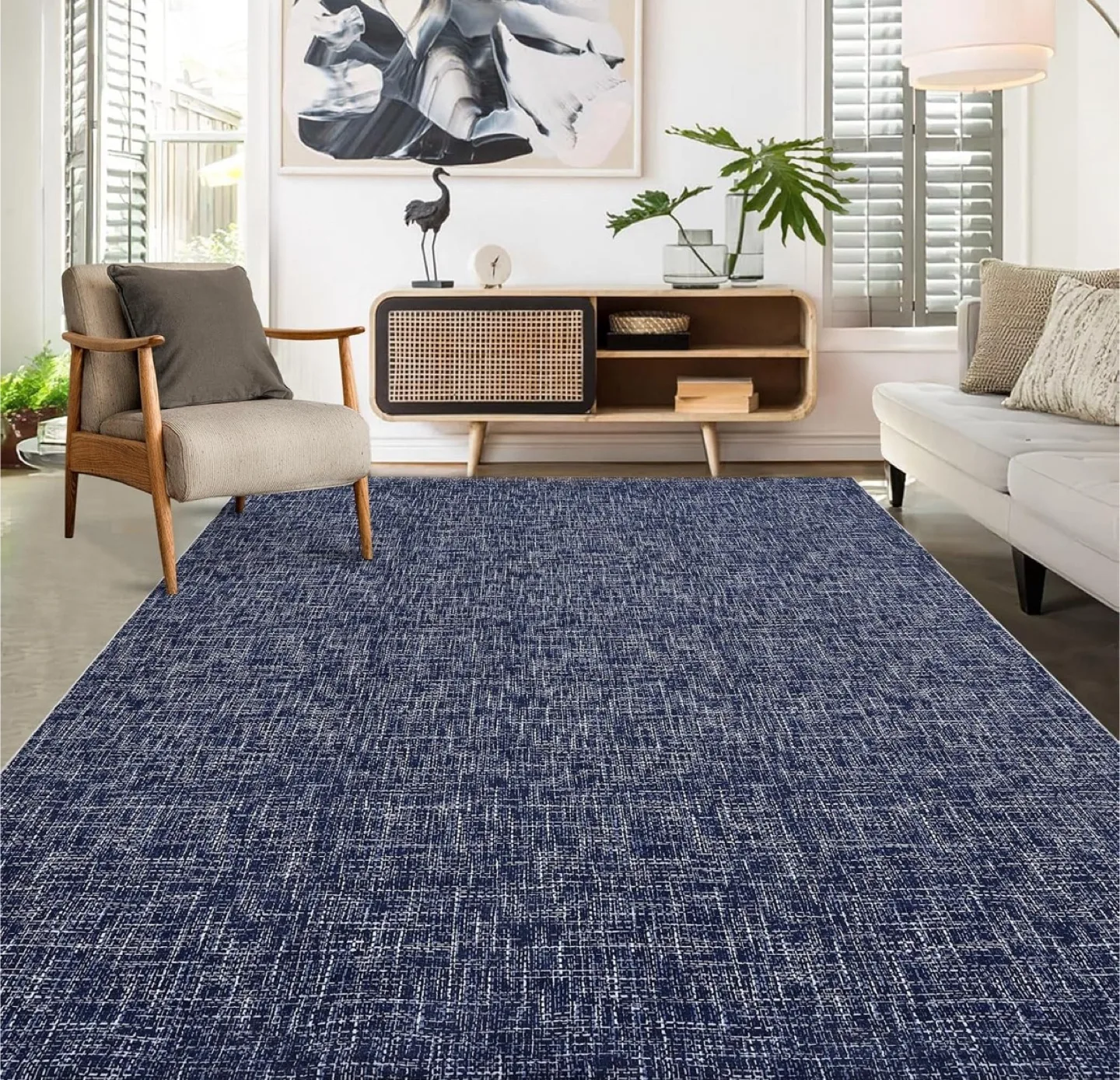 Area Rug 5x7 - Blue Abstract Pattern thumbnail