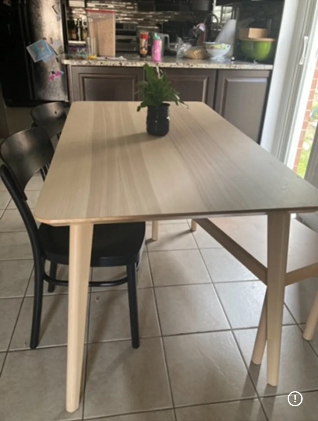 IKEA dining table plus 2 chairs plus a bench - Lisabo thumbnail