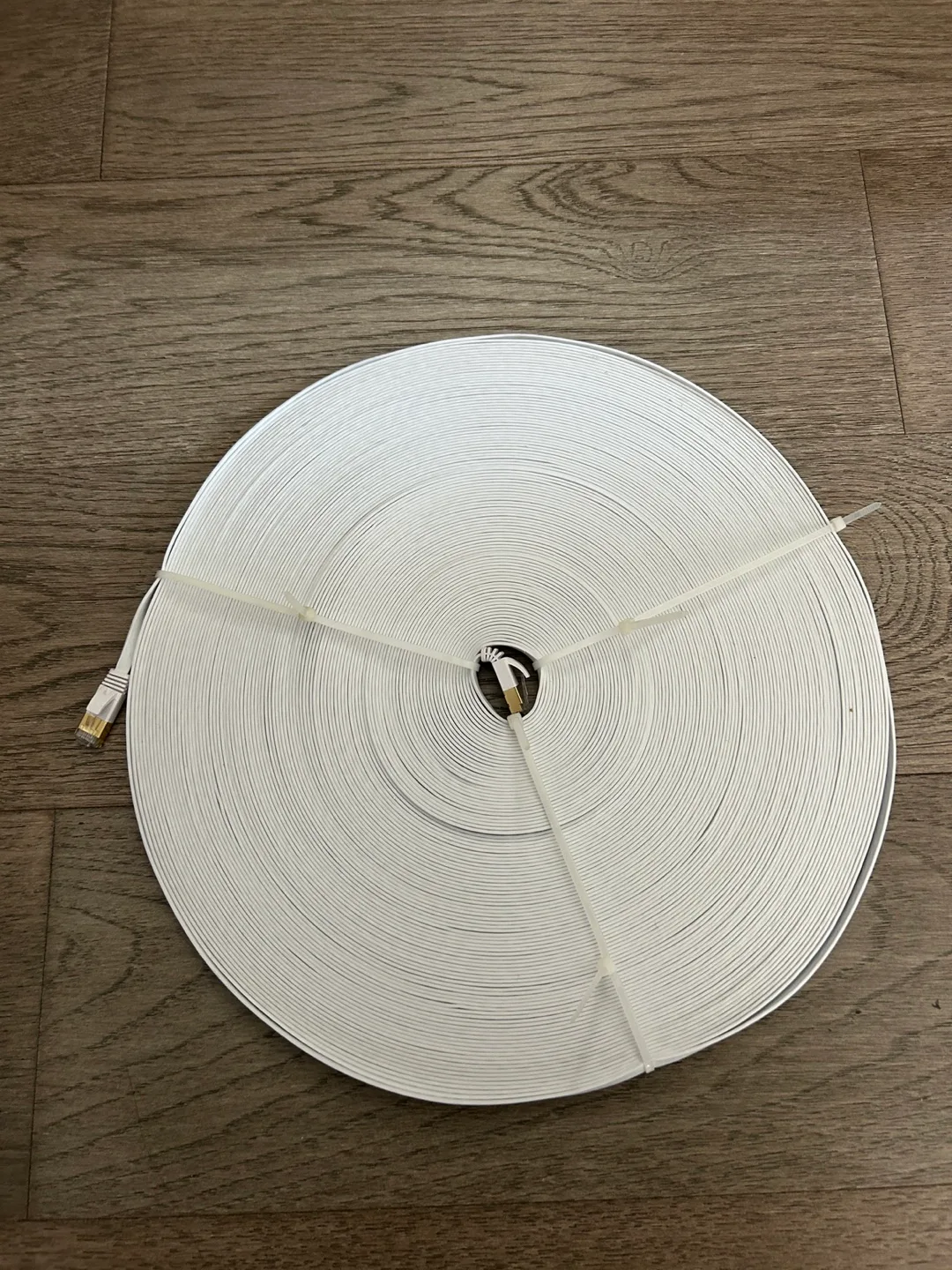 White Ethernet Cable 100ft - Slim Flat Design thumbnail