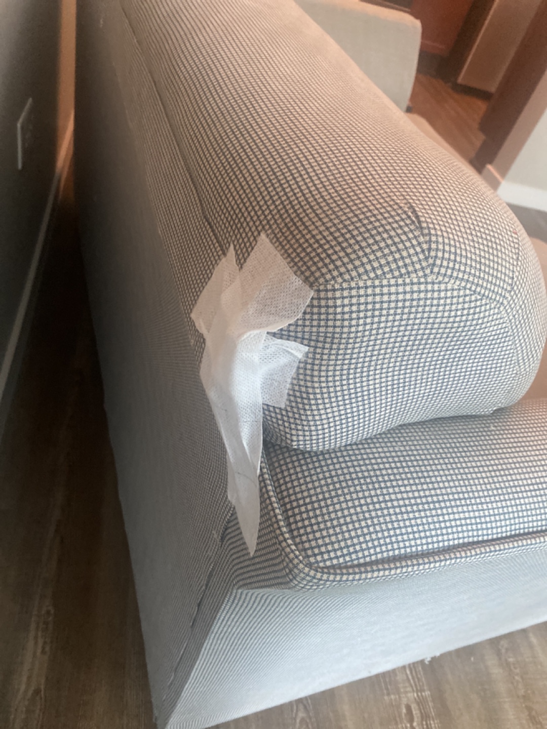 Loveseat Sofa / Couch - Blue Gray Pattern - photo 3